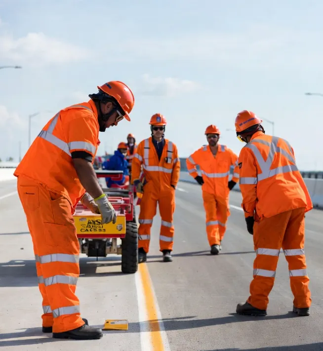 Highway maintenance crew hi-vis coverall program