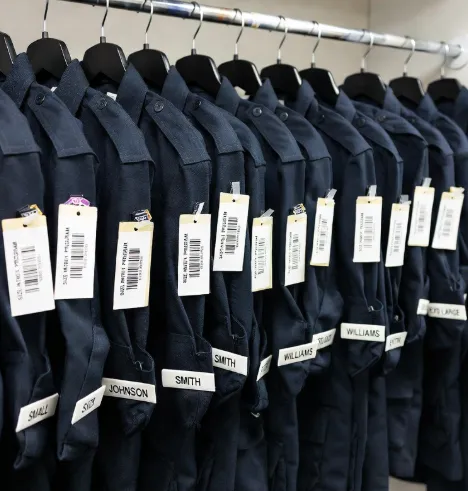 Size matrix program for custom firefighter uniform fitting and kitting